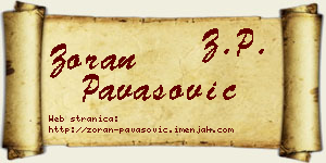 Zoran Pavasović vizit kartica